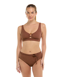 Belted Alessia Bottom - ZEN GARDEN