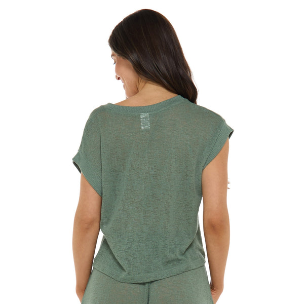 Sicily Crop Shirt - COCONUT COVE - SKYE