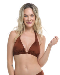 Celeste D Cup Top - TIGER'S EYE