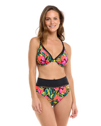 Hilary D, DD, E & F Cup Top - CASTAWAY-Black