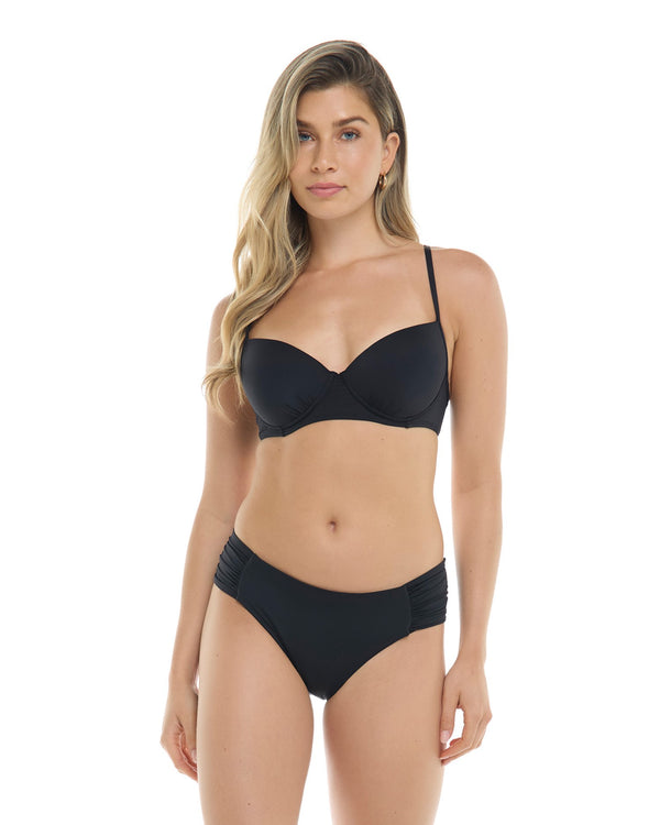 Mid Waist Bottom - BLACK